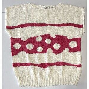 Women’s‎ Segue Vintage Knit Sweater Pink White Size Small